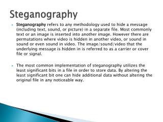 Steganography