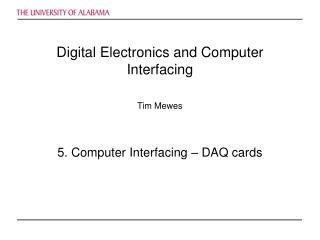 Digital Electronics and Computer Interfacing