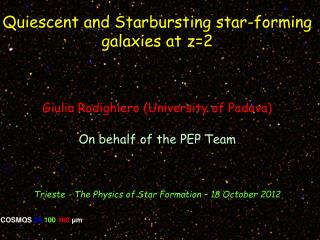 Quiescent and Starbursting star-forming galaxies at z=2