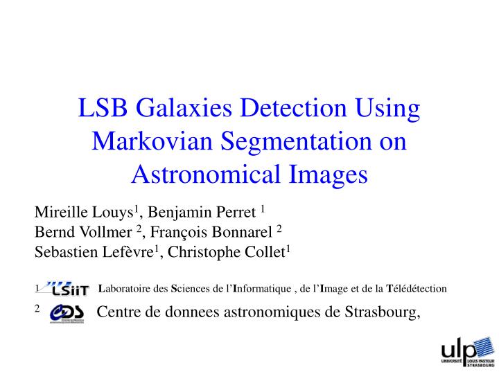 lsb galaxies detection using markovian segmentation on astronomical images
