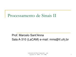 processamento de sinais ii