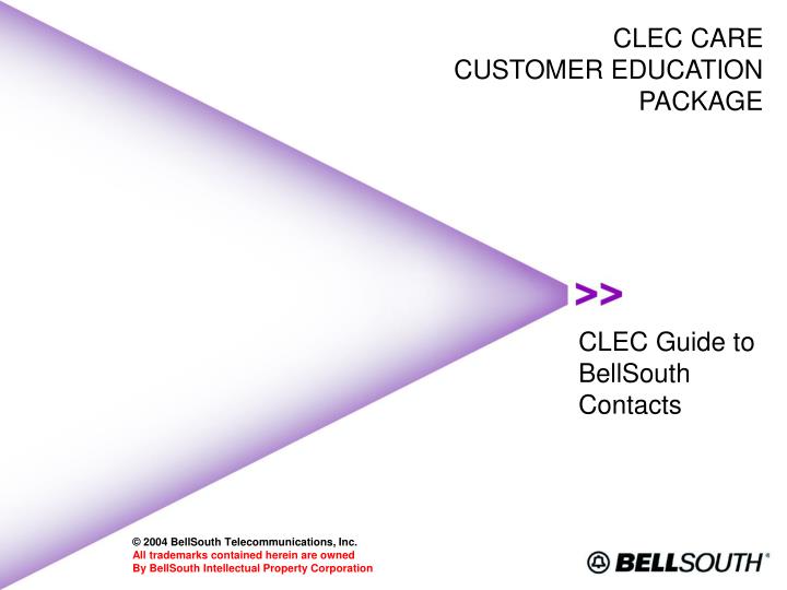 clec guide to bellsouth contacts