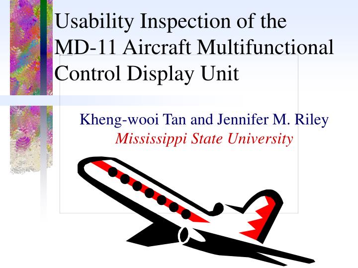 usability inspection of the md 11 aircraft multifunctional control display unit