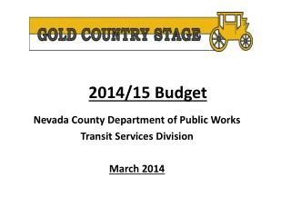 2014/15 Budget