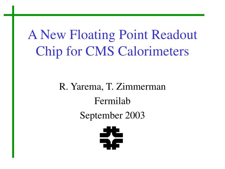 a new floating point readout chip for cms calorimeters