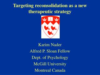 Targeting reconsolidation as a new therapeutic strategy