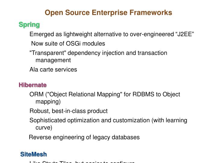 open source enterprise frameworks