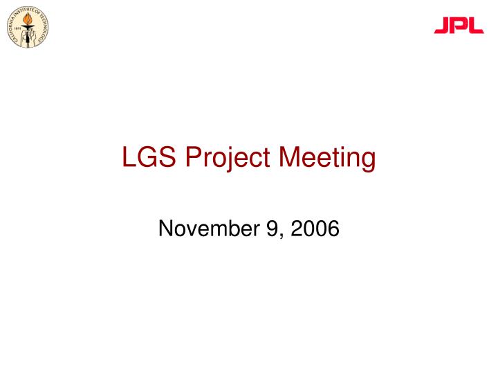lgs project meeting