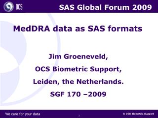 MedDRA data as SAS formats