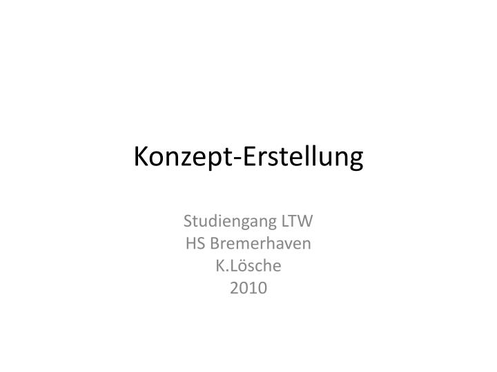 konzept erstellung