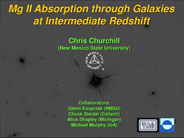 mg ii absorption through galaxies at intermediate redshift