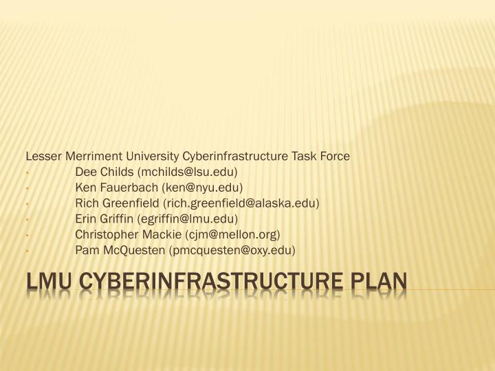 lmu cyberinfrastructure plan