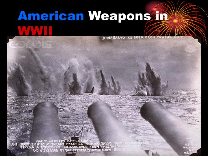 american weapons in wwii