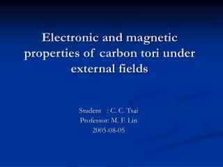 Electronic and magnetic properties of carbon tori under external fields