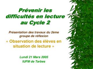 pr venir les difficult s en lecture au cycle 2
