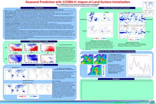 Seasonal Prediction with CCSM3.0: Impact of Land Surface Initialization