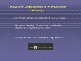 Observational Consequences of Inhomogeneous Cosmology