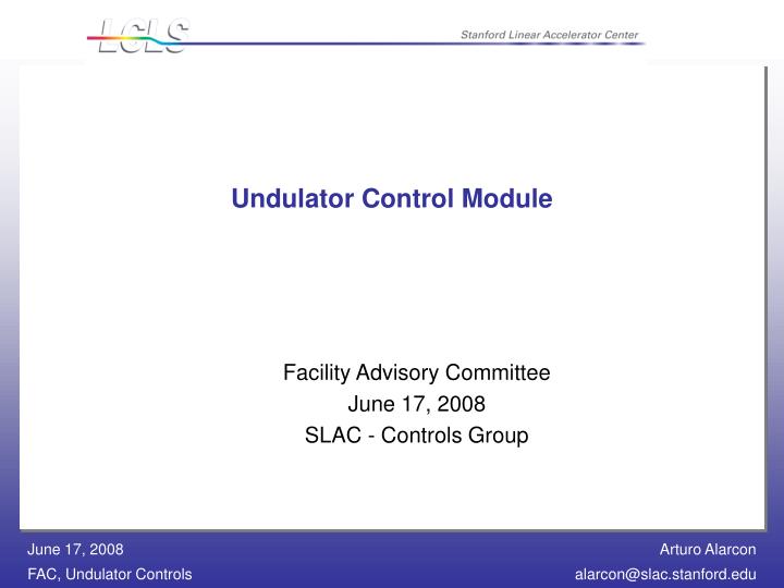 undulator control module