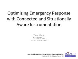 Optimizing Emergency Response with Connected and Situationally Aware Instrumentation
