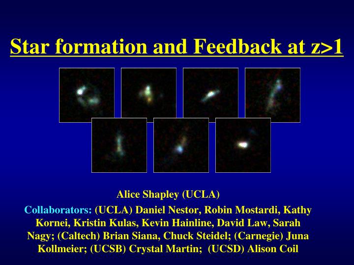 star formation and feedback at z 1