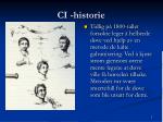 CI -historie - slide 1