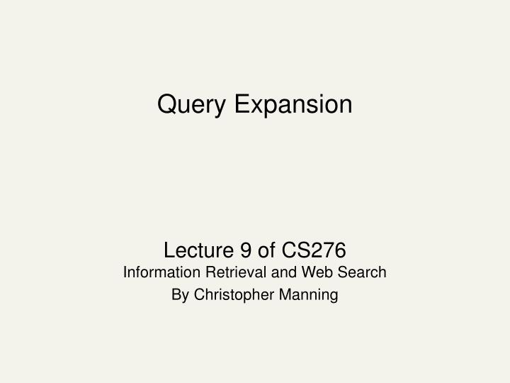 query expansion