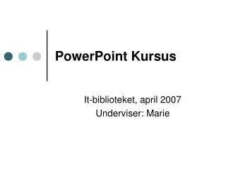 powerpoint kursus