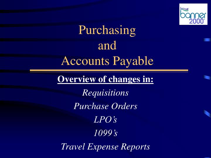 purchasing and accounts payable