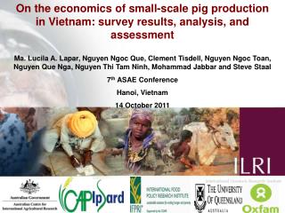 On the economics of small-scale pig production