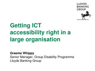 Getting ICT accessibility right in a large organisation