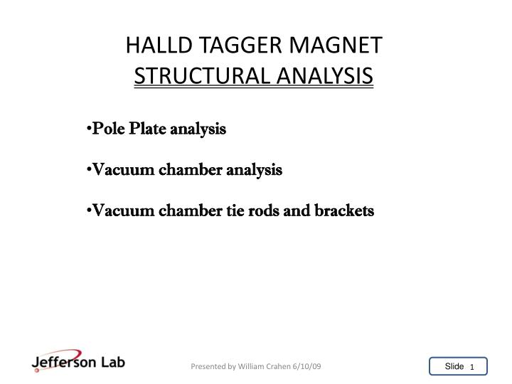 halld tagger magnet structural analysis