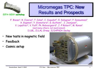 Micromegas TPC: New Results and Prospects