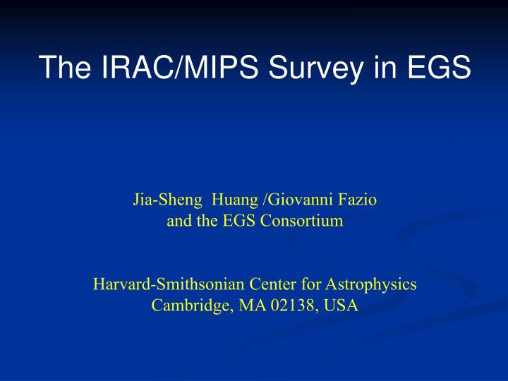 the irac mips survey in egs