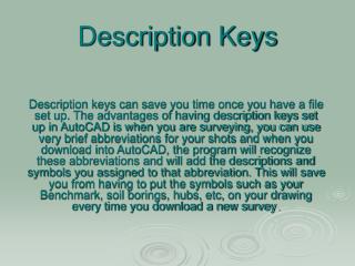 Description Keys