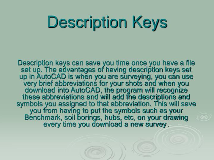 description keys