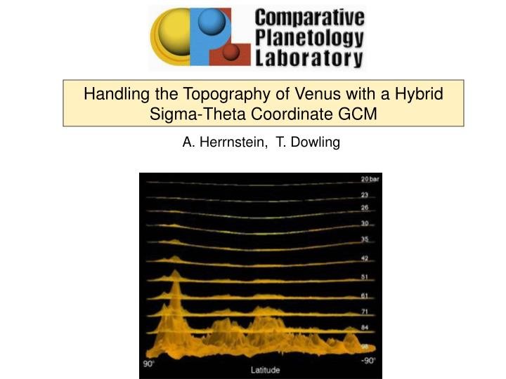 handling the topography of venus with a hybrid sigma theta coordinate gcm