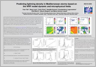 Predicting lightning density in Mediterranean storms based on