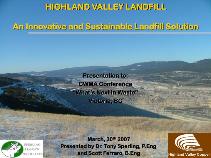 highland valley landfill an innovative and sustainable landfill solution
