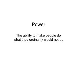 power