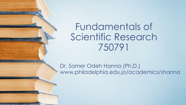 fundamentals of scientific research 750791