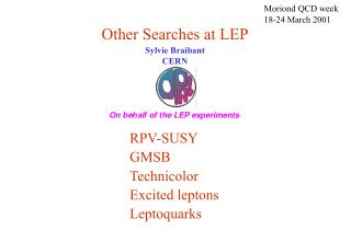 Other Searches at LEP