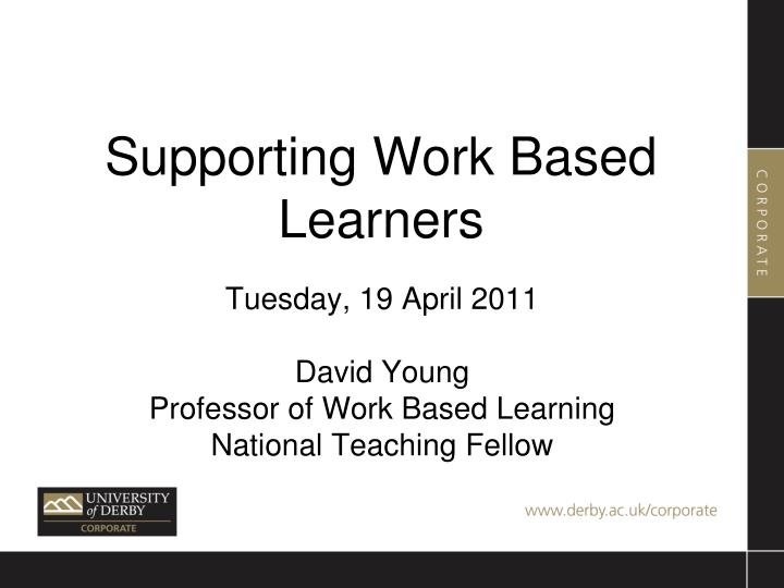 supporting work based learners