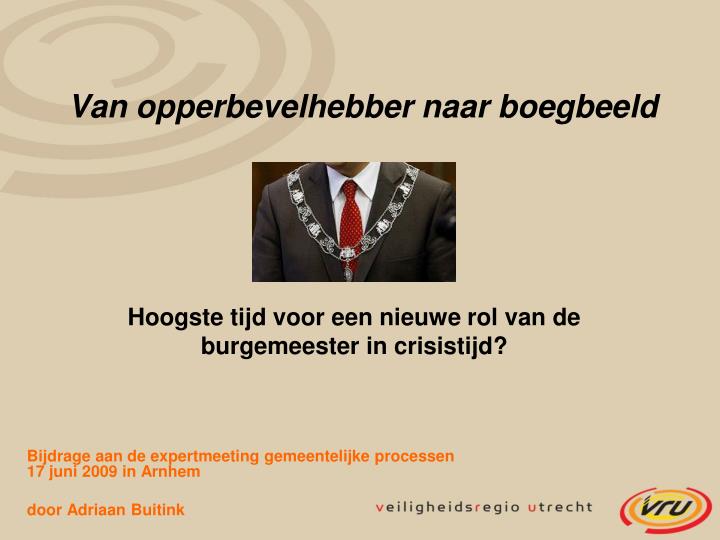 van opperbevelhebber naar boegbeeld