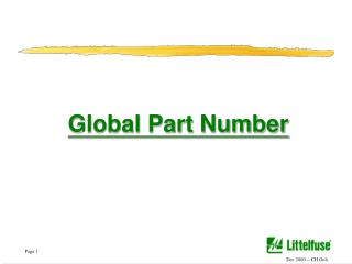 Global Part Number