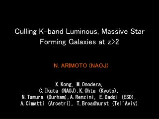 Culling K-band Luminous, Massive Star Forming Galaxies at z&gt;2
