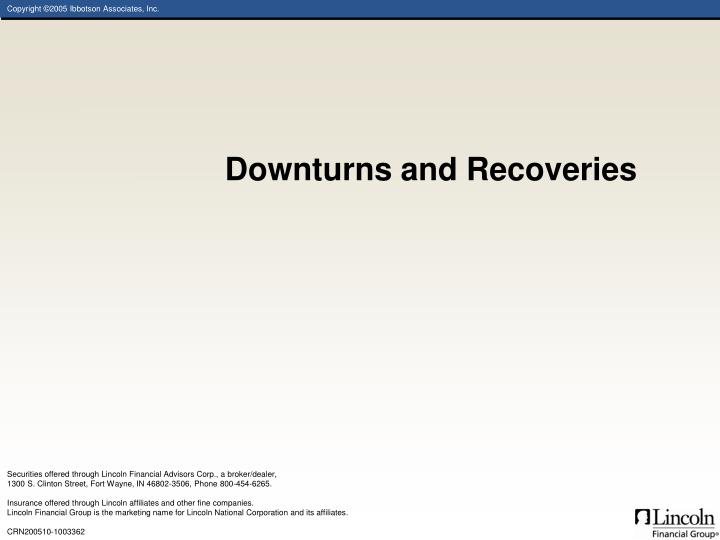downturns and recoveries