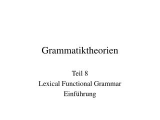 grammatiktheorien