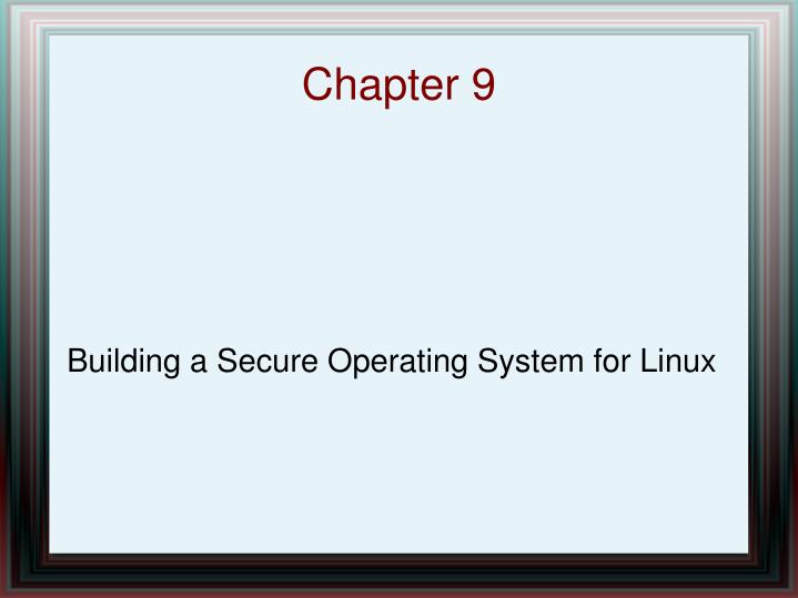 building a secure operating system for linux