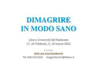 dimagrire in modo sano