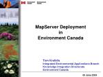 MapServer Deployment in Environment Canada - slide 1